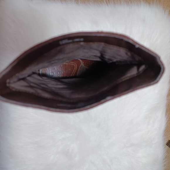 B.O.C Brown Leather Buckle Pull On Block Heel Fashion Boots Women's 6.5(37) - Picture 12 of 12